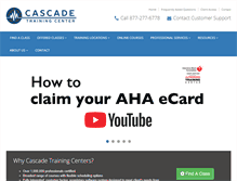 Tablet Screenshot of cascadetraining.com